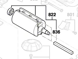 Tête de rabot réf. 2 610 Z04 162 pour 1565 SKIL
